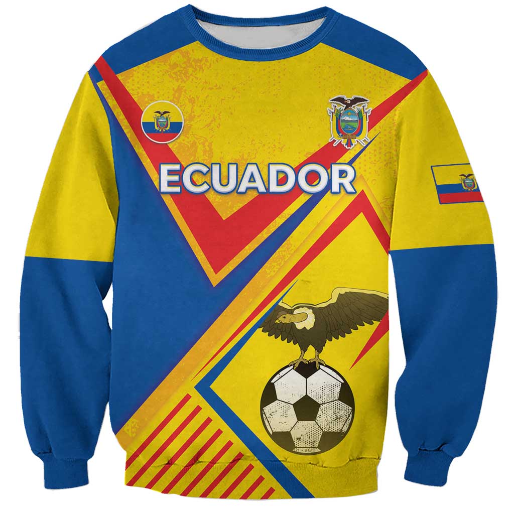 Custom Ecuador Football Sweatshirt La Tricolor Sporty Style