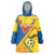 Custom Ecuador Football Wearable Blanket Hoodie La Tricolor Sporty Style