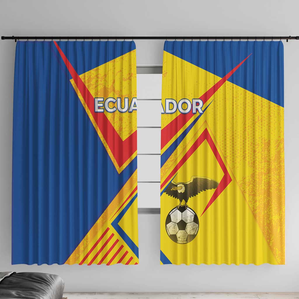 Ecuador Football Window Curtain La Tricolor Sporty Style