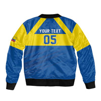 Custom Ecuador Football Bomber Jacket Go Champions
