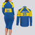 Custom Ecuador Football Couples Matching Long Sleeve Bodycon Dress and Long Sleeve Button Shirt Go Champions