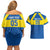 Custom Ecuador Football Couples Matching Off Shoulder Short Dress and Hawaiian Shirt Go Champions