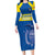 Custom Ecuador Football Family Matching Long Sleeve Bodycon Dress and Hawaiian Shirt Go Champions