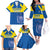 Custom Ecuador Football Family Matching Off The Shoulder Long Sleeve Dress and Hawaiian Shirt Go Champions