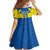 Custom Ecuador Football Family Matching Off Shoulder Short Dress and Hawaiian Shirt Go Champions