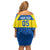 Custom Ecuador Football Family Matching Off Shoulder Short Dress and Hawaiian Shirt Go Champions