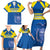 Custom Ecuador Football Family Matching Short Sleeve Bodycon Dress and Hawaiian Shirt Go Champions