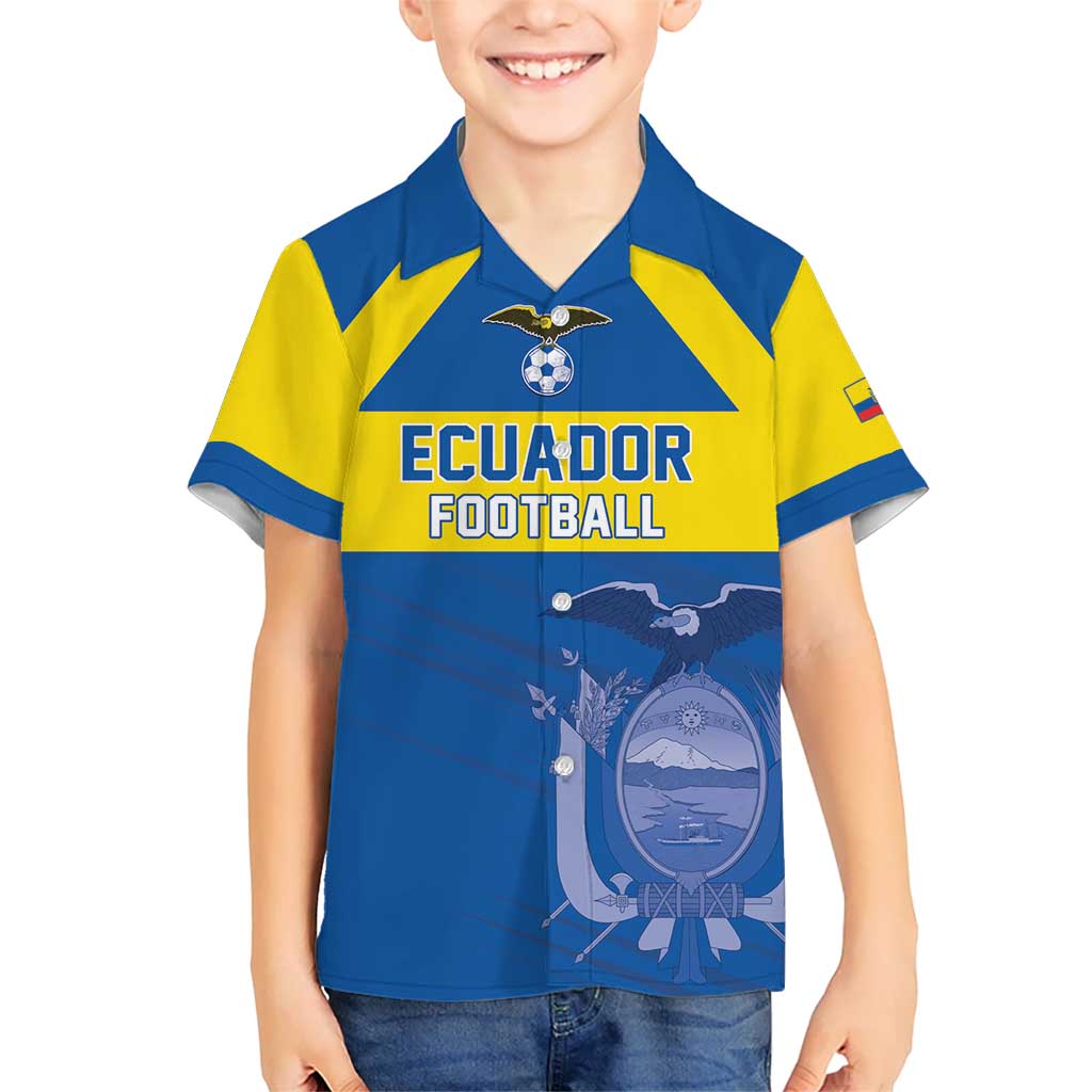 Custom Ecuador Football Kid Hawaiian Shirt Go Champions