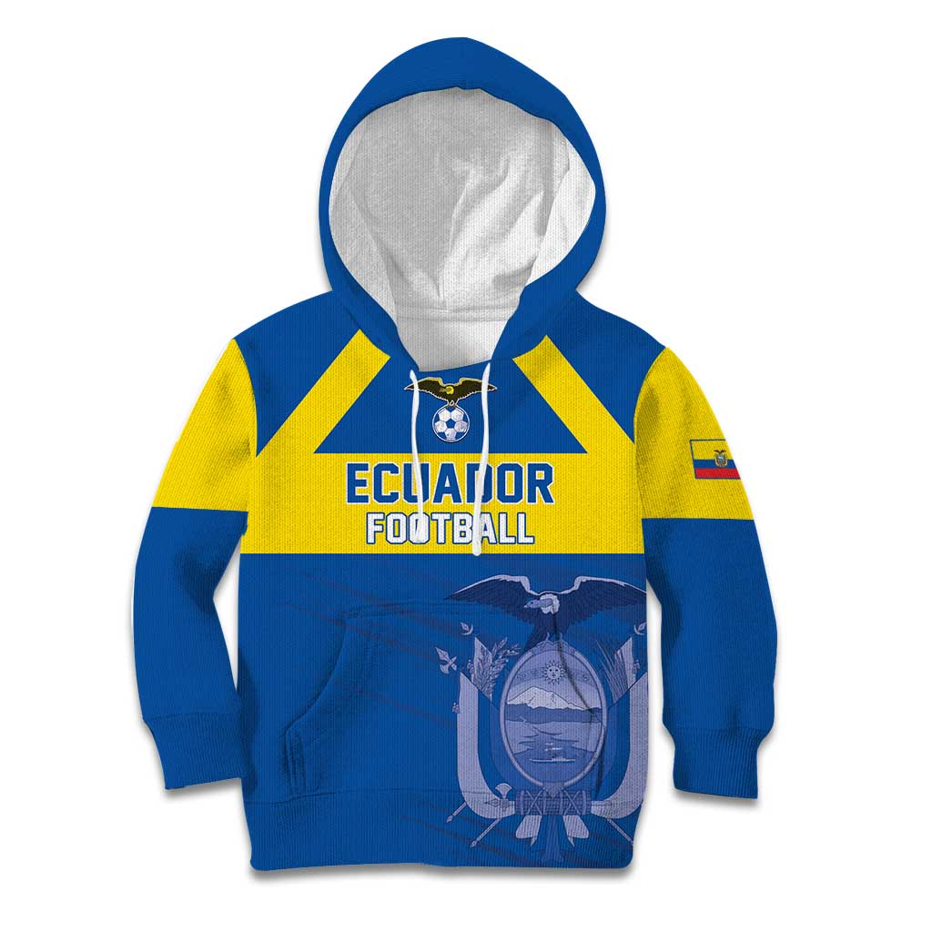 Custom Ecuador Football Kid Hoodie Go Champions