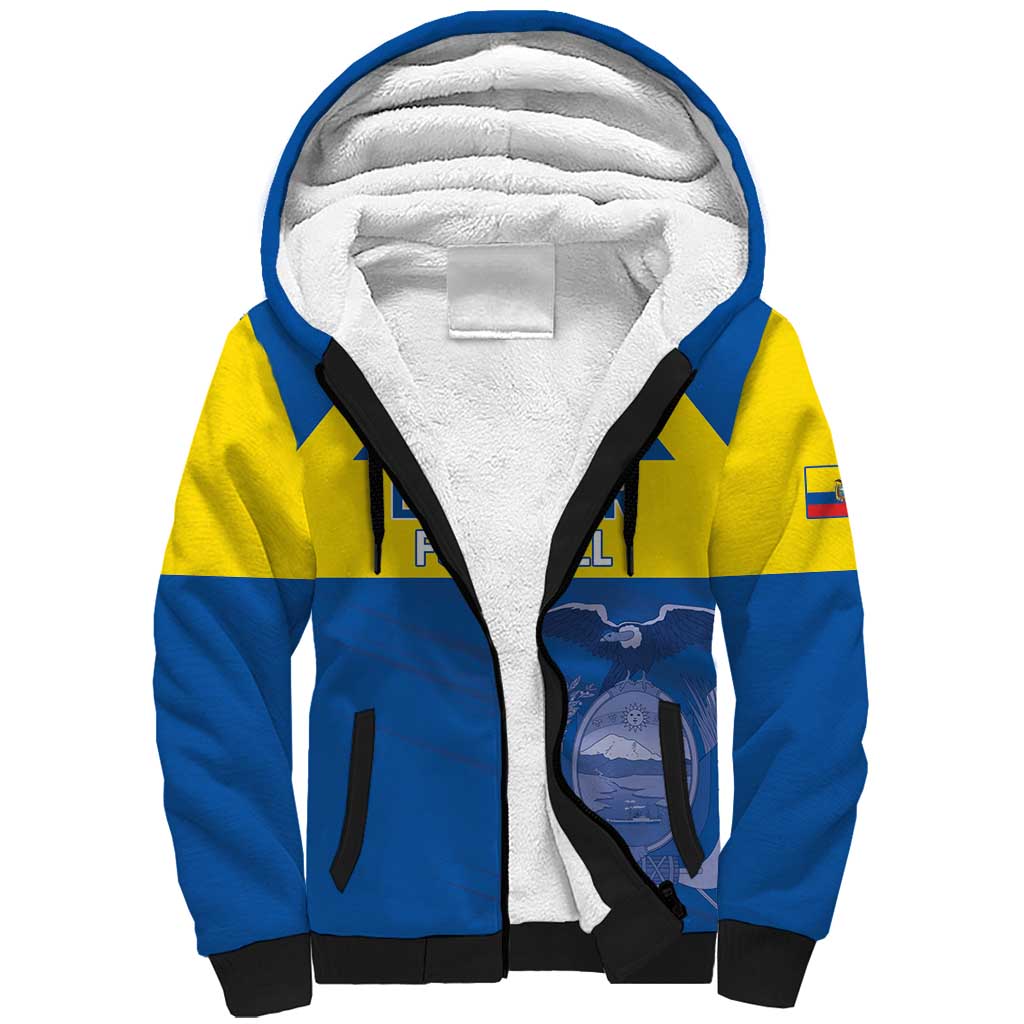 Custom Ecuador Football Sherpa Hoodie Go Champions