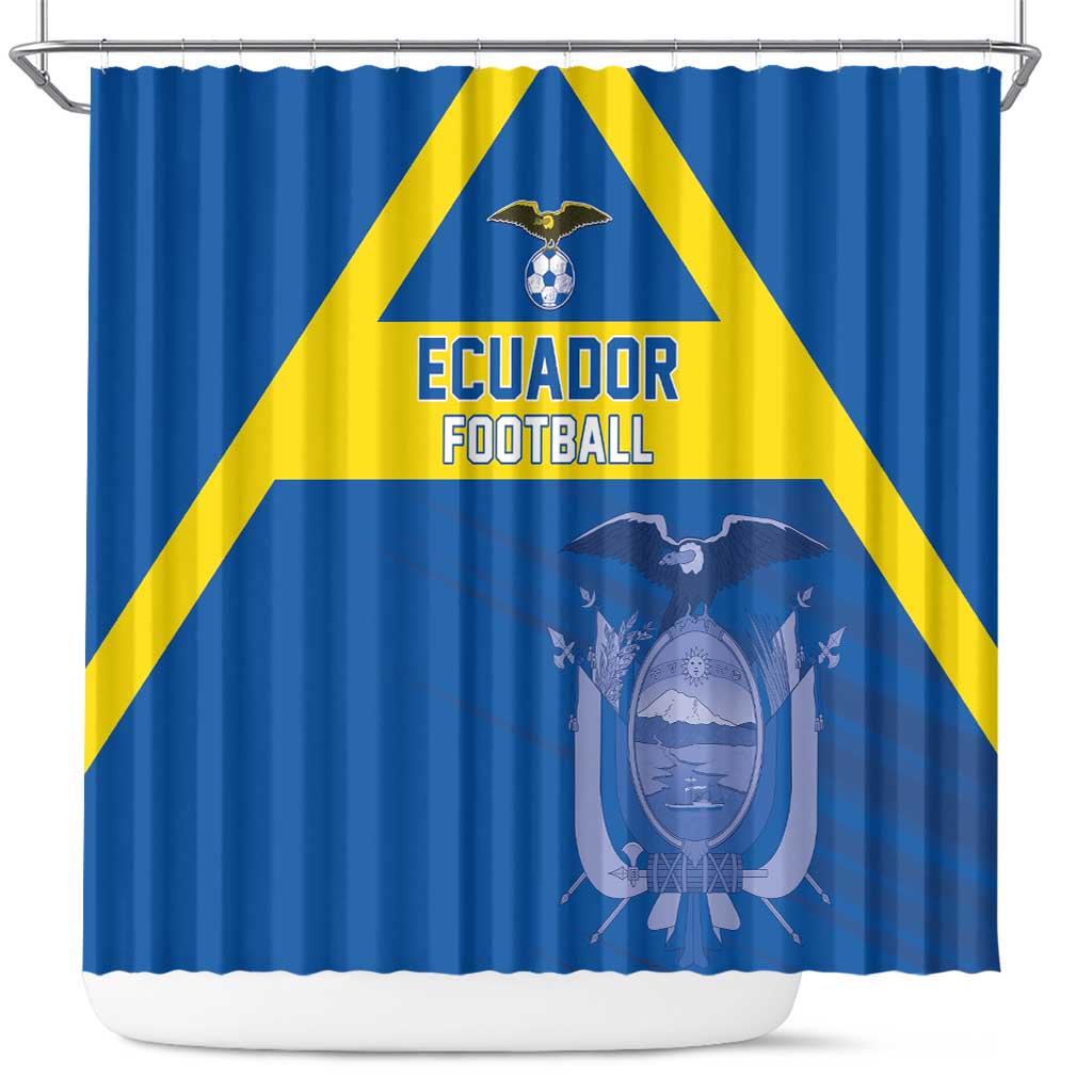 Ecuador Football Shower Curtain Go Champions