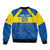 Custom Ecuador Football Sleeve Zip Bomber Jacket Go Champions