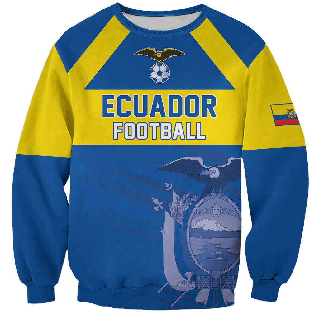 Custom Ecuador Football Sweatshirt Go Champions