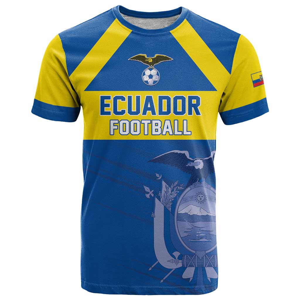 Custom Ecuador Football T Shirt Go Champions