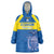 Custom Ecuador Football Wearable Blanket Hoodie Go Champions