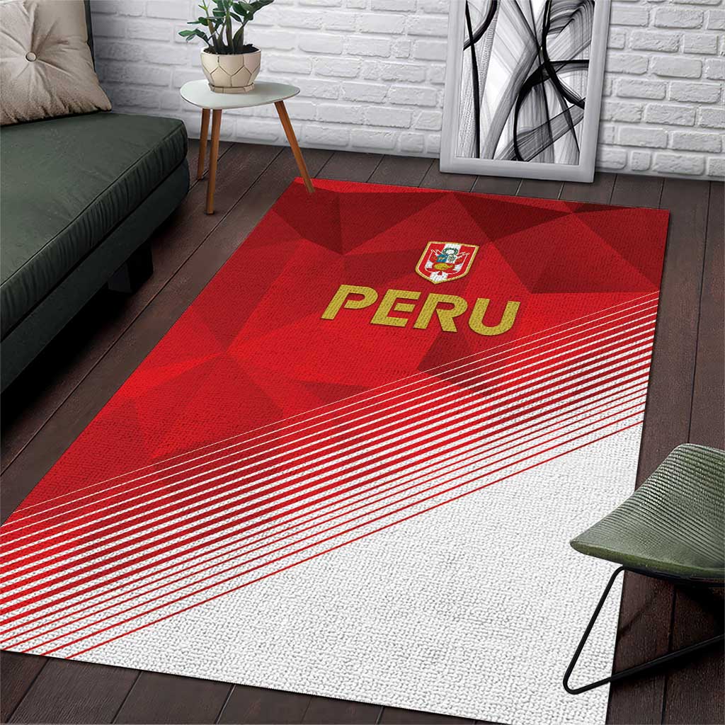 Peru Football Area Rug Sporty Style