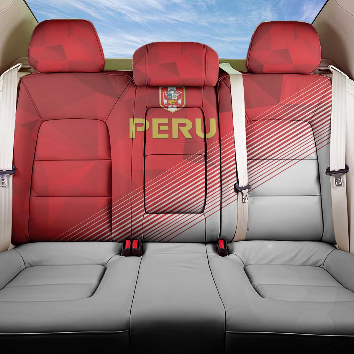 Peru Football Back Car Seat Cover Sporty Style