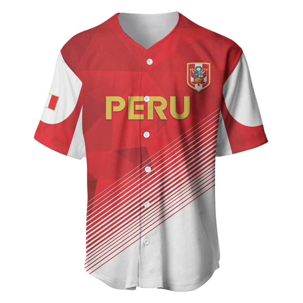 Custom Peru Football Baseball Jersey Sporty Style