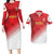 Custom Peru Football Couples Matching Long Sleeve Bodycon Dress and Hawaiian Shirt Sporty Style