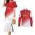 Custom Peru Football Couples Matching Mermaid Dress and Long Sleeve Button Shirt Sporty Style