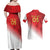 Custom Peru Football Couples Matching Off Shoulder Maxi Dress and Hawaiian Shirt Sporty Style