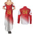 Custom Peru Football Couples Matching Summer Maxi Dress and Long Sleeve Button Shirt Sporty Style