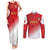 Custom Peru Football Couples Matching Tank Maxi Dress and Long Sleeve Button Shirt Sporty Style