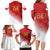 Custom Peru Football Family Matching Long Sleeve Bodycon Dress and Hawaiian Shirt Sporty Style