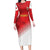 Custom Peru Football Family Matching Long Sleeve Bodycon Dress and Hawaiian Shirt Sporty Style