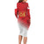 Custom Peru Football Family Matching Long Sleeve Bodycon Dress and Hawaiian Shirt Sporty Style