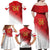 Custom Peru Football Family Matching Off Shoulder Maxi Dress and Hawaiian Shirt Sporty Style