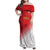 Custom Peru Football Family Matching Off Shoulder Maxi Dress and Hawaiian Shirt Sporty Style