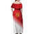 Custom Peru Football Family Matching Off Shoulder Maxi Dress and Hawaiian Shirt Sporty Style