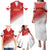 Custom Peru Football Family Matching Puletasi and Hawaiian Shirt Sporty Style