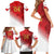 Custom Peru Football Family Matching Short Sleeve Bodycon Dress and Hawaiian Shirt Sporty Style