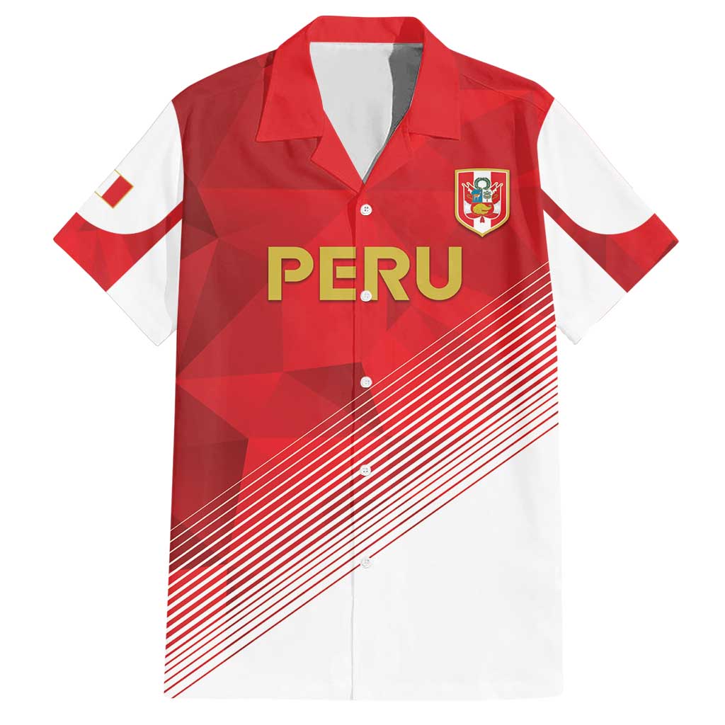 Custom Peru Football Hawaiian Shirt Sporty Style