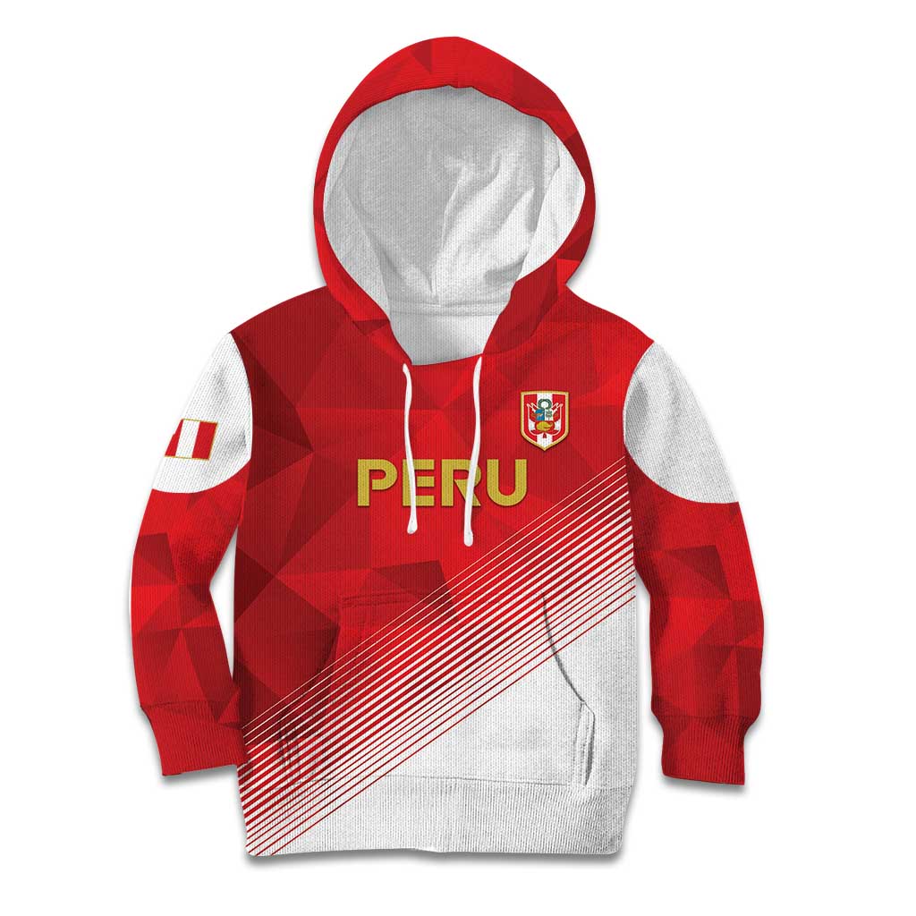 Custom Peru Football Kid Hoodie Sporty Style