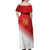 Custom Peru Football Off Shoulder Maxi Dress Sporty Style