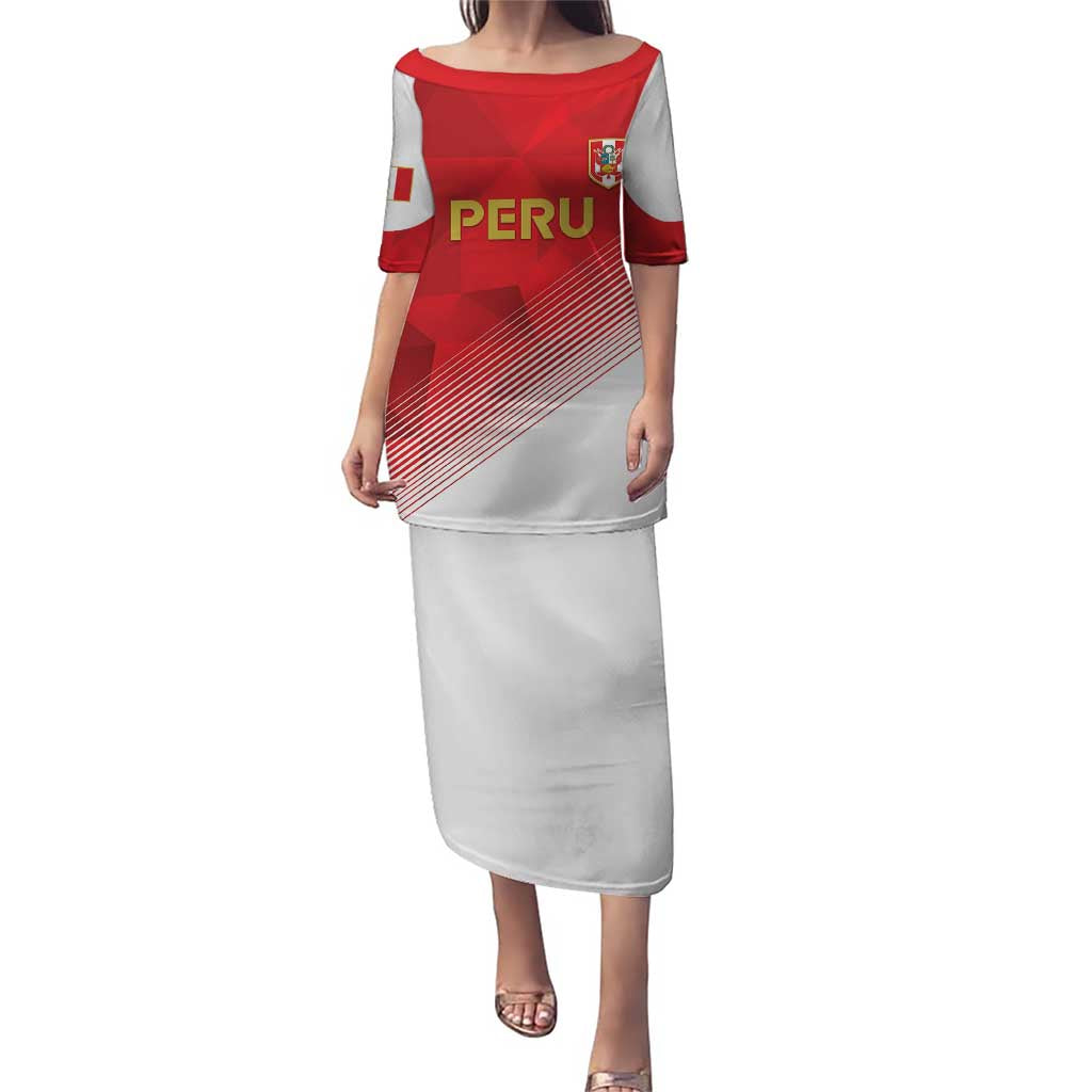 Custom Peru Football Puletasi Sporty Style