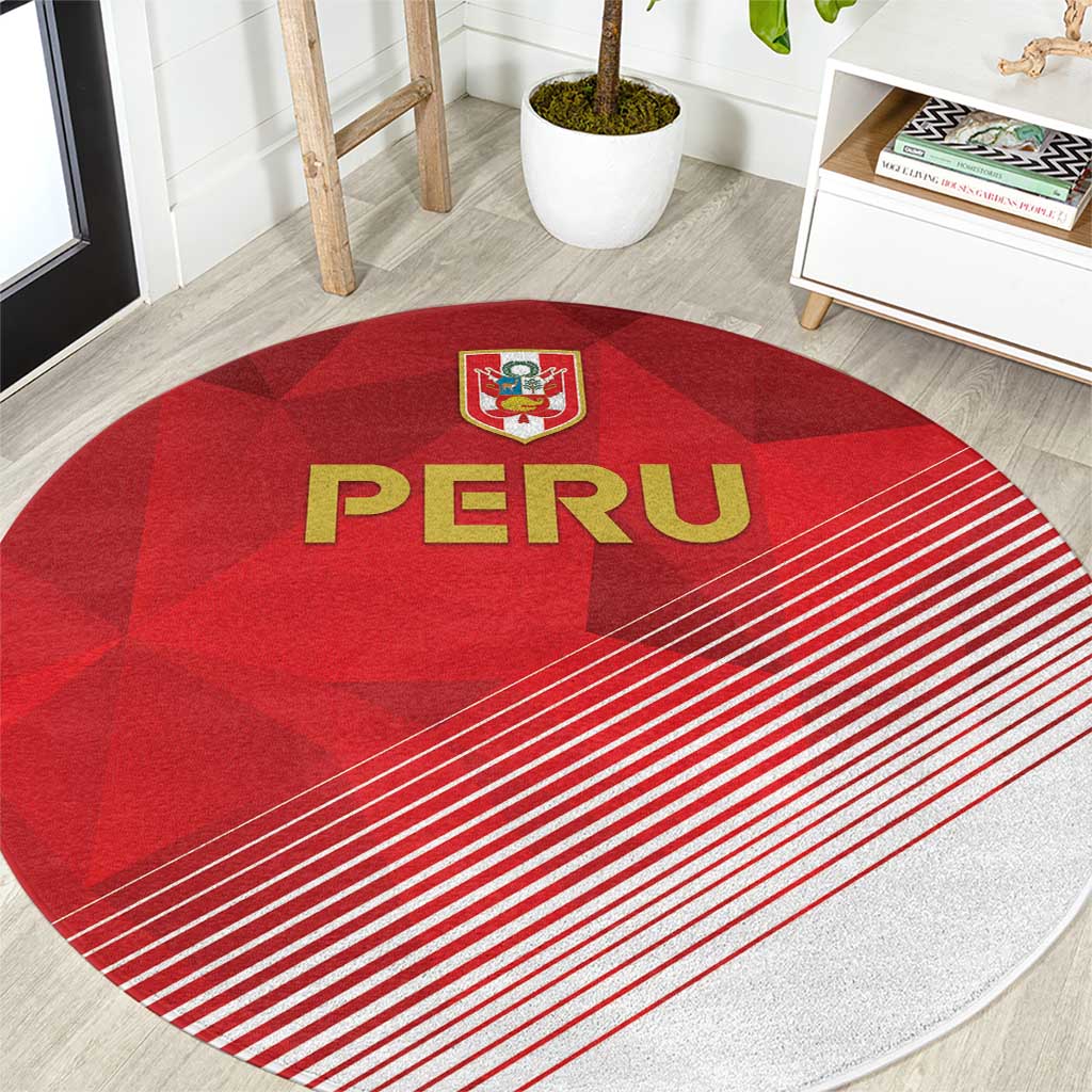 Peru Football Round Carpet Sporty Style