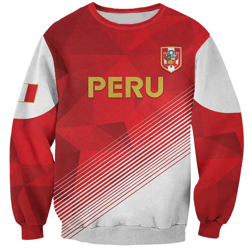 Custom Peru Football Sweatshirt Sporty Style