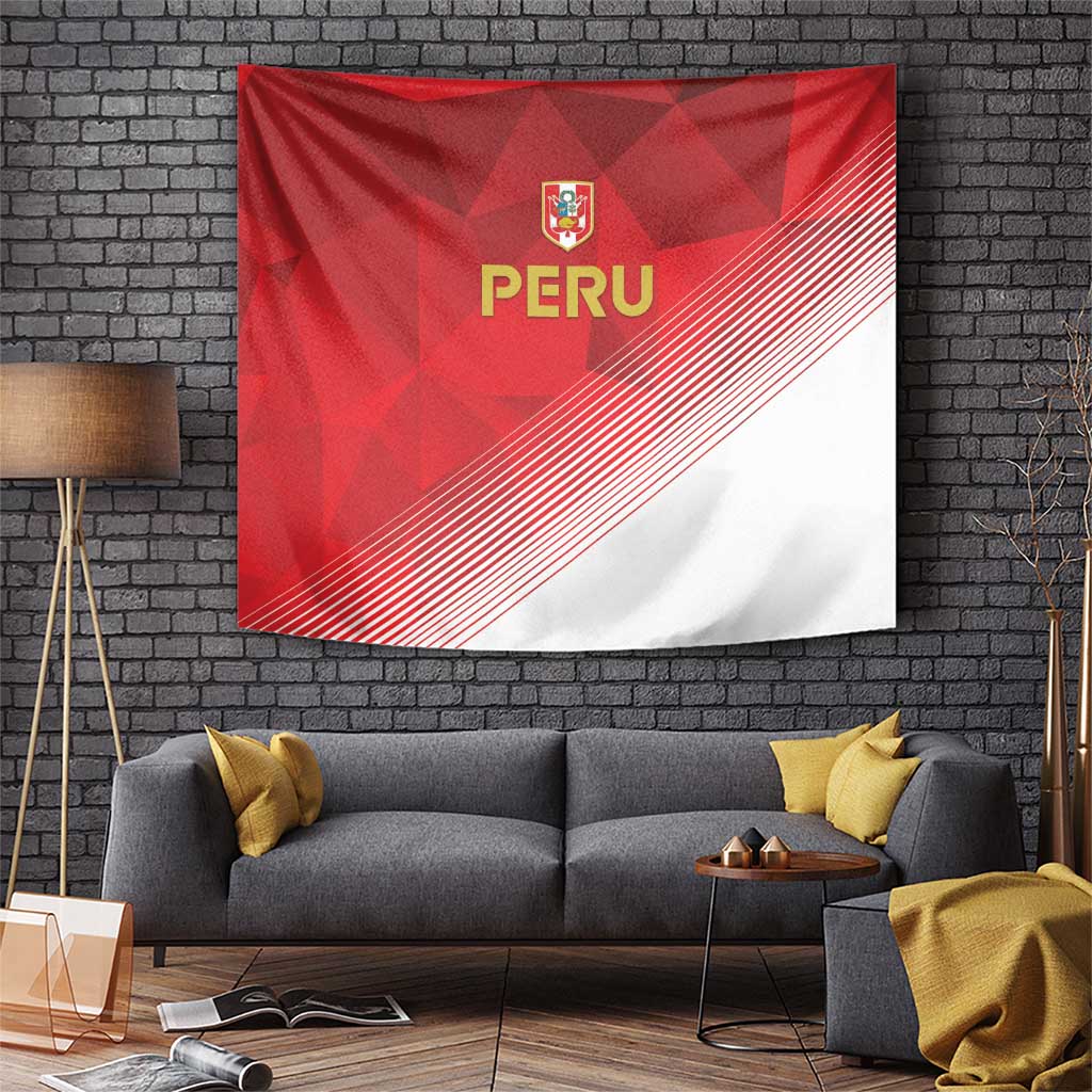 Peru Football Tapestry Sporty Style