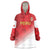 Custom Peru Football Wearable Blanket Hoodie Sporty Style