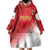 Custom Peru Football Wearable Blanket Hoodie Sporty Style