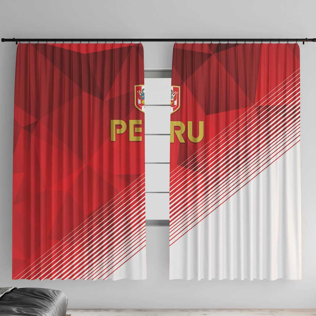 Peru Football Window Curtain Sporty Style