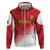 Custom Peru Football Zip Hoodie Sporty Style