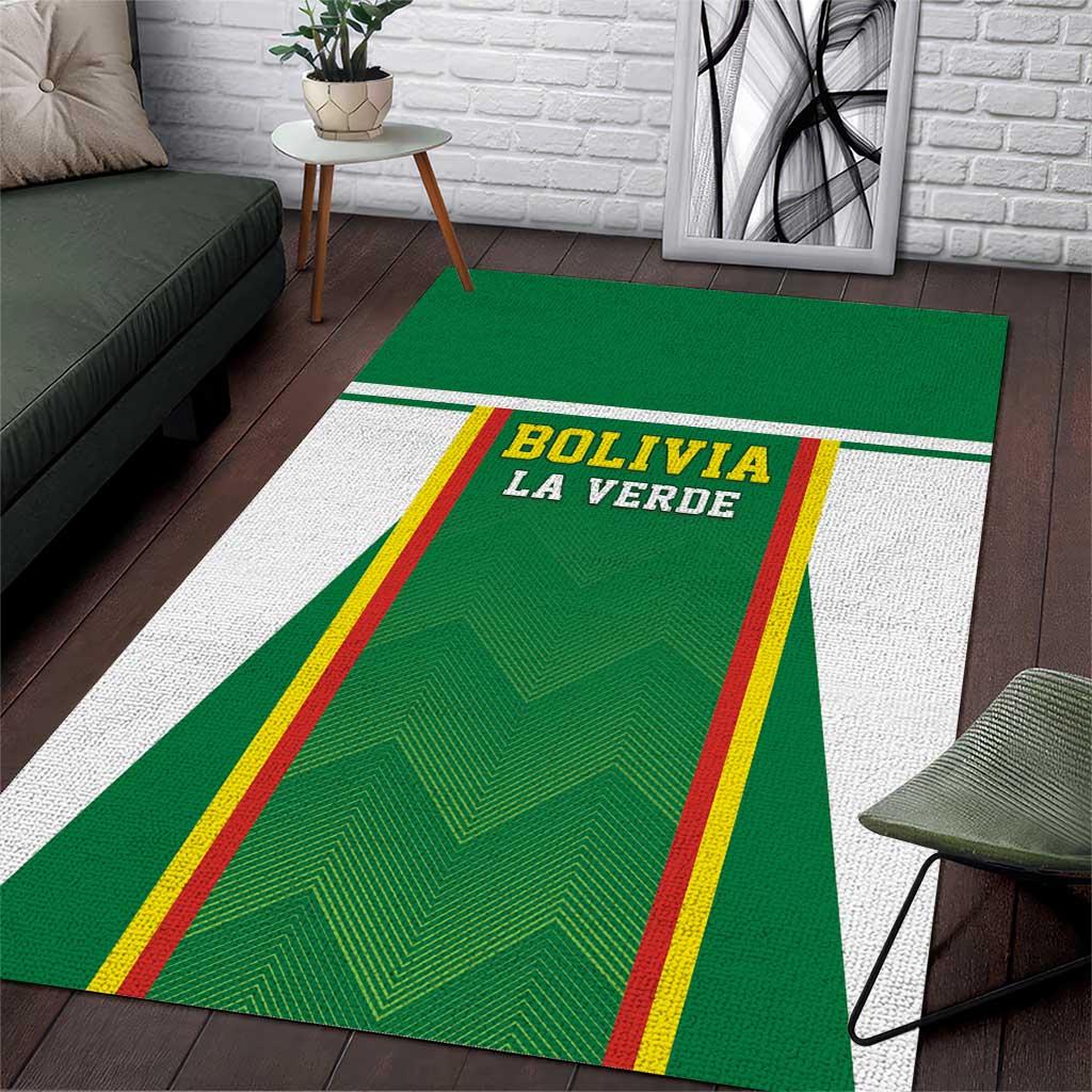 Bolivia Football Area Rug Go Champions La Verde Green Version