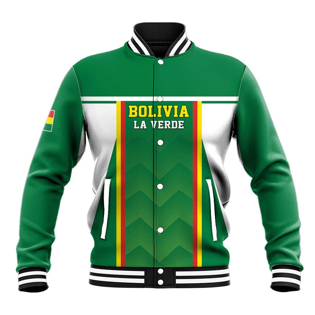 Custom Bolivia Football Baseball Jacket Go Champions La Verde Green Version