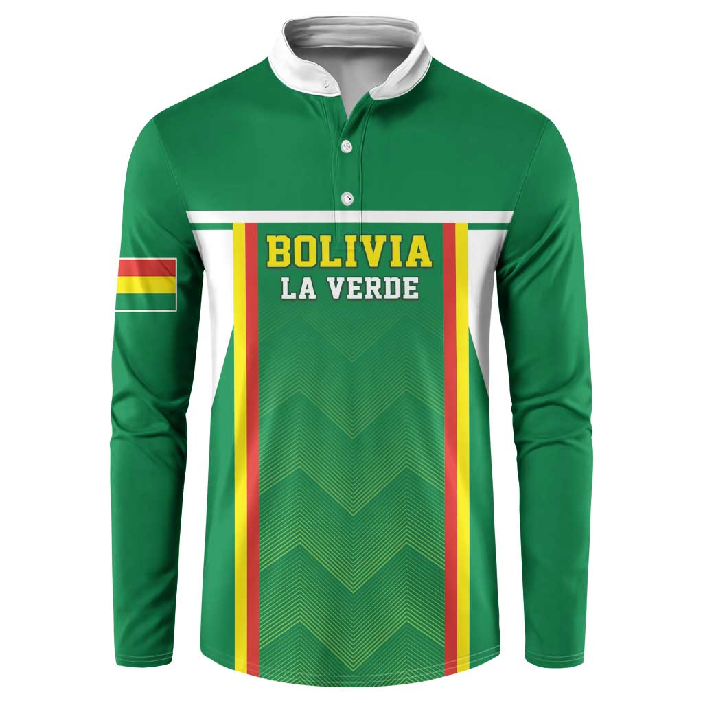 Custom Bolivia Football Button Sweatshirt Go Champions La Verde Green Version