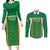 Custom Bolivia Football Couples Matching Long Sleeve Bodycon Dress and Long Sleeve Button Shirt Go Champions La Verde Green Version